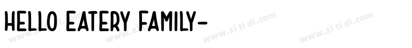 Hello Eatery Family字体转换